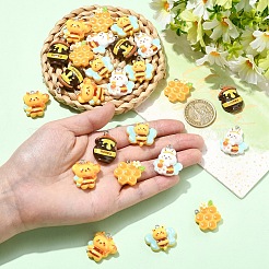 25pcs 5 Arten undurchsichtige Harzanhänger&nbsp;RESI-YW0006-16