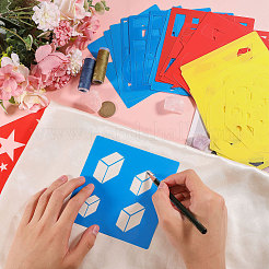 34 Stück 34 Stile geometrische Haustier aushöhlen Zeichnung Malerei Schablonen&nbsp;DIY-GL0005-59