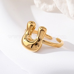 Anelli polsini aperti in acciaio inossidabile 304 per donna&nbsp;LS-RJEW-M060-01G-21