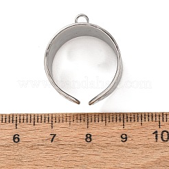 Engastes de anillos de brazalete de acero inoxidable 304 texturizado&nbsp;SA-CBA7DC2-02P