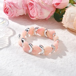 3 bracelet extensible en perles acryliques et CCB de 3 couleurs pour femmes&nbsp;BJEW-JB12165