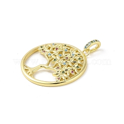 Colgante micropavé cubic zirconia de latón&nbsp;KK-E111-11G