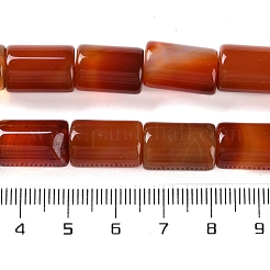 Fili di perline agata rosso naturale&nbsp;G-NH0019-A03-04