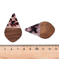 Pendenti in resina trasparente e legno di noce&nbsp;RESI-T057-06B