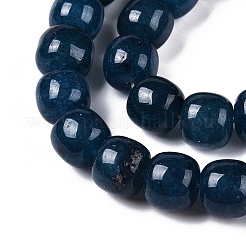 Gefärbt natürlichen weißen Jade Perlen Stränge&nbsp;G-T138-S05