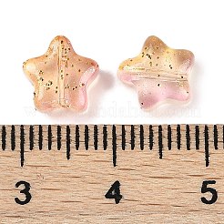 Perles de verre peintes par pulvérisation transparent&nbsp;X1-GLAA-NH0003-01B
