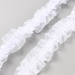 Nastro pieghettato in chiffon di poliestere da 10 metro&nbsp;OCOR-WH0091-63B