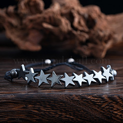Bracelets tressés en perles de pierre noires naturelles&nbsp;XX5471