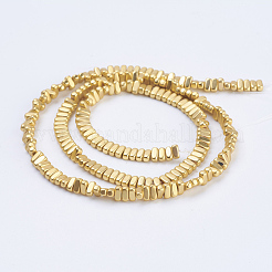 Chapelets de perles en hématite synthétique sans magnétiques&nbsp;G-J382-2x4x2mm-B-F