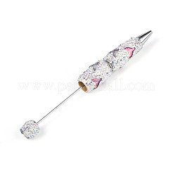 Penna a sfera con pavé di strass in resina a coda di pesce e argilla polimerica&nbsp;AJEW-T013-05M