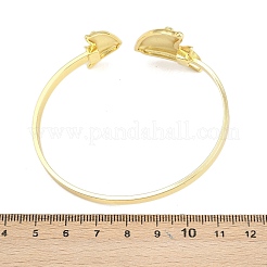 Messing-Armreifen mit Meeresorganismen für Damen&nbsp;BJEW-D368-03O-G
