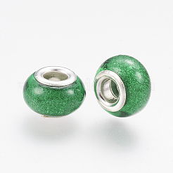 Großes Loch Unterlegscheibe Harz European Beads&nbsp;RPDL-J008-19