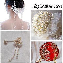 120 pièce 6 capuchons de perles d'imitation en plastique ABS en forme de fleur&nbsp;OACR-NB0001-41