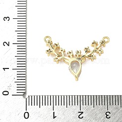 Pendentifs avec zircon cubiques à micro-pavés en laiton&nbsp;KK-K293-51G