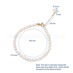 Natürliche kultivierte Süßwasserperlen Perlen Armbänder&nbsp;BJEW-JB04997