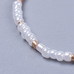 Bracelets de perles tressées en fil de nylon ajustable&nbsp;BJEW-JB04374
