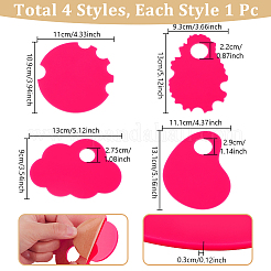 4 panneau d'affichage acrylique pour nail art&nbsp;ODIS-WH0030-267A