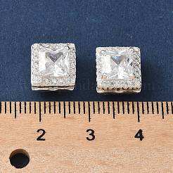 Messing Micro Pave klare Zirkonia Perlen&nbsp;KK-G531-04S