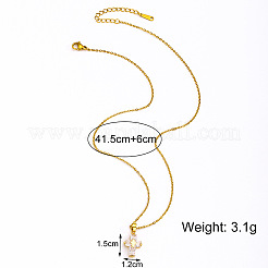 Collar con colgante de cruz religiosa de circonita cúbica transparente pavé de acero inoxidable 304 para mujer&nbsp;WG89AFA-01