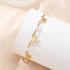 Armbänder aus Edelstahl 304 und Perlmuttgliedern für Damen&nbsp;BJEW-JB14096