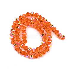 Chapelets de perles en verre transparent électrolytique&nbsp;EGLA-B011-08A-AB10
