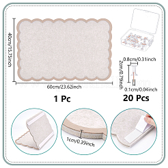 Autocollants muraux rectangulaires en feutre pour tableau d'affichage&nbsp;AJEW-WH0796-40D
