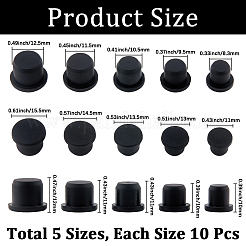 50 pz 5 stili tappi per fori in silicone&nbsp;AJEW-GF0011-62A