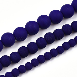 Chapelets de perles en verre opaques&nbsp;GLAA-T032-P6mm-MD03