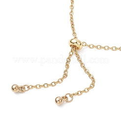 Verstellbare Kabelketten-Schieberarmbänder aus Edelstahl 304&nbsp;BJEW-JB13089-03