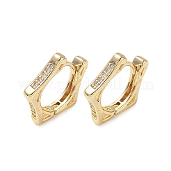 Pendientes de aro de circonio cúbico de micro pave de latón&nbsp;KK-CBA30C7-27G