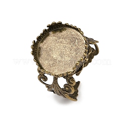 Supports de cabochon de bague en laiton manchette&nbsp;KK-G020-A