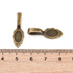 Tibetischen Stil Legierung Kleber-auf Flachkissen Bügel&nbsp;TIBEB-LF10728YKG-AB-LF