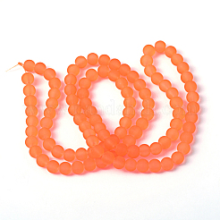 Fili di perline di vetro trasparenti per pitturare&nbsp;X-GLAA-S031-8mm-33