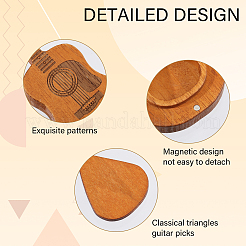 1 Set Gitarrenförmiger Gitarrenplektrum-Sammler aus Holz mit Magnetverschlüssen&nbsp;CON-CA0001-026