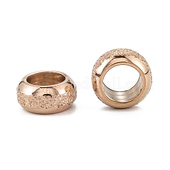 Placcatura ionica (ip) perline europee in acciaio inossidabile 201 satinato&nbsp;LS-STAS-B020-13RG