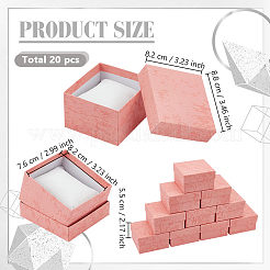 20 Stück Displaybox aus marmoriertem Papier für Uhren&nbsp;CON-GO0001-24