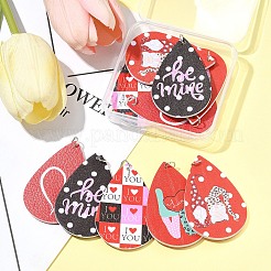 10 stücke 5 farben pu leder große anhänger&nbsp;FIND-FS0003-75