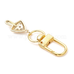 Pendentifs décoratifs en laiton avec micro pavés de zircones cubiques en forme de champignon&nbsp;HJEW-JM03953