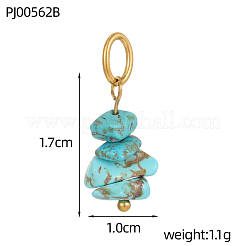 Anhänger aus natürlichen und synthetischen Edelsteinsplittern&nbsp;G-OY009-80G