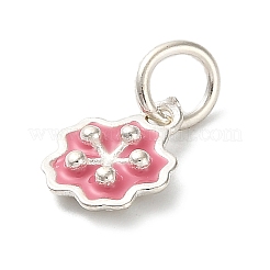 925 Sterling Silber Indian Red Emaille Charms&nbsp;STER-C014-01C-S