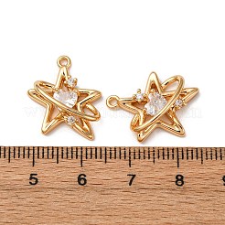 Pendenti in zirconi cubici trasparenti in micro pavè di ottone&nbsp;KK-Z112-38G