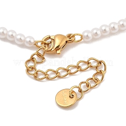 Colliers en perles d'imitation et en coquillages synthétiques&nbsp;NJEW-A032-06G-04