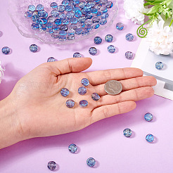 100 pièce 5 styles de perles de verre électrolytiques transparentes à placage UV&nbsp;GLAA-TA0003-19A