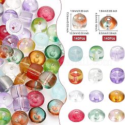 280 Stück 14 transparente Glasperlen&nbsp;GLAA-CA0001-49