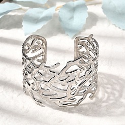 Bracelets manchettes en acier inoxydable 304&nbsp;BJEW-L705-02P