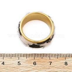 Anillos de dedo de acero inoxidable 304 de 10 mm para mujer&nbsp;RJEW-K248-15D-G