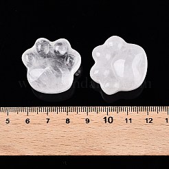 Figuren mit Katzenpfotenabdruck aus natürlichem Quarzkristall&nbsp;DJEW-N003-03J
