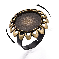 Verstellbarer Blumenringsockel aus Legierung und Eisen mit drehbarem Tablett&nbsp;MAK-T012-08AB