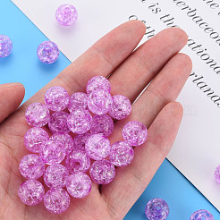 Perles en acrylique transparentes craquelées&nbsp;MACR-S373-66A-N06