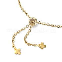 Bracelet en macramé réglable en acier inoxydable 304 pour porte-pierre&nbsp;AJEW-JB01191-01